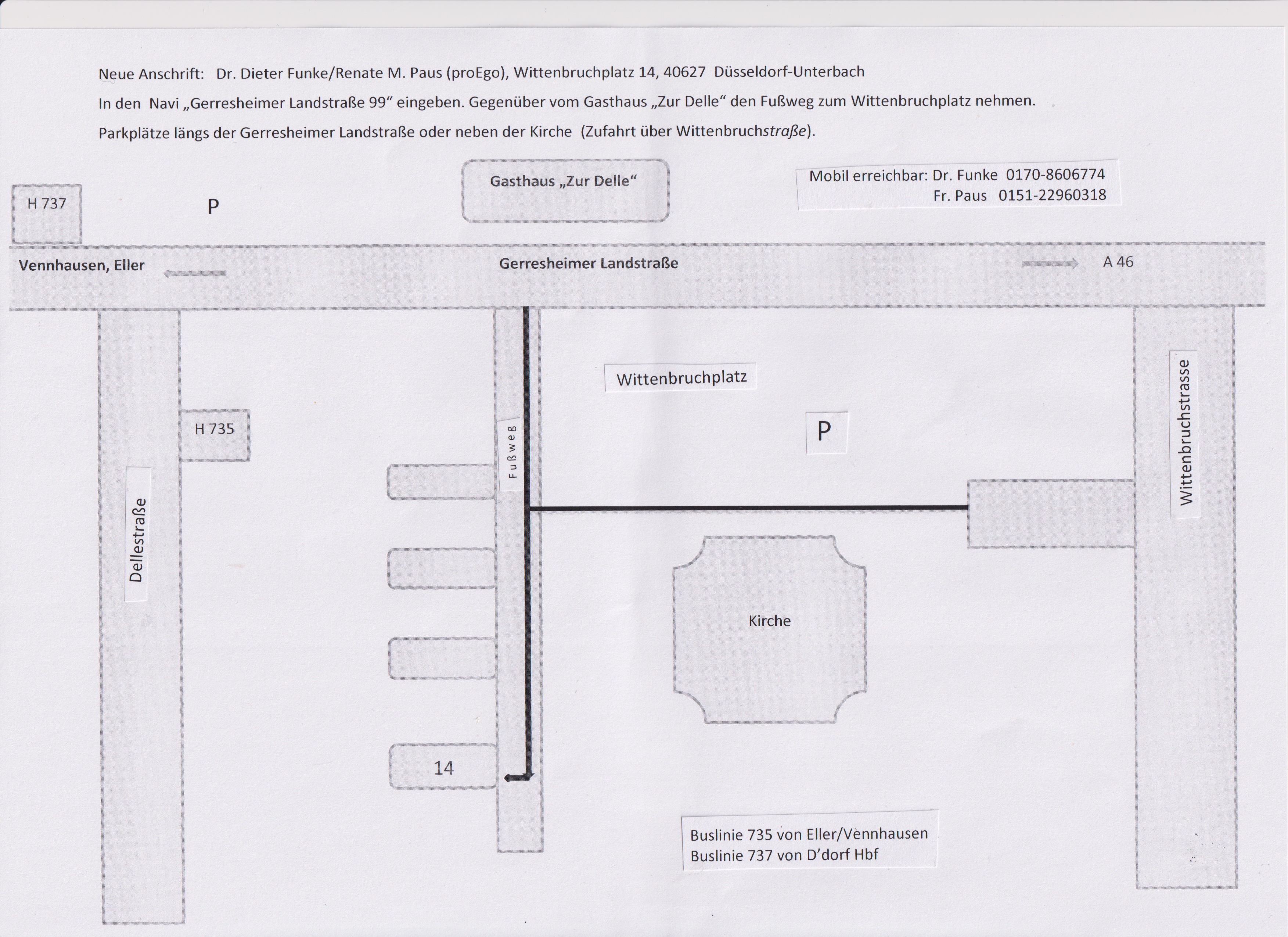 Anreiseskizze zur proEgo - Praxis